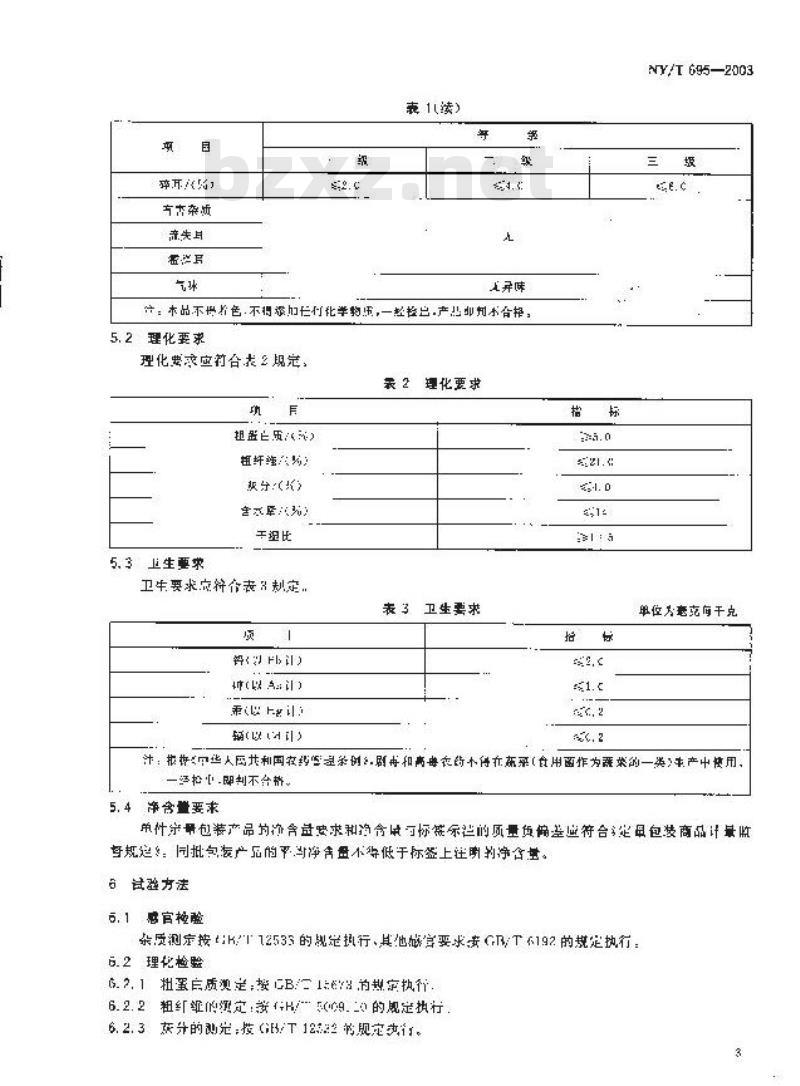 NY/T 695-2003 毛木耳