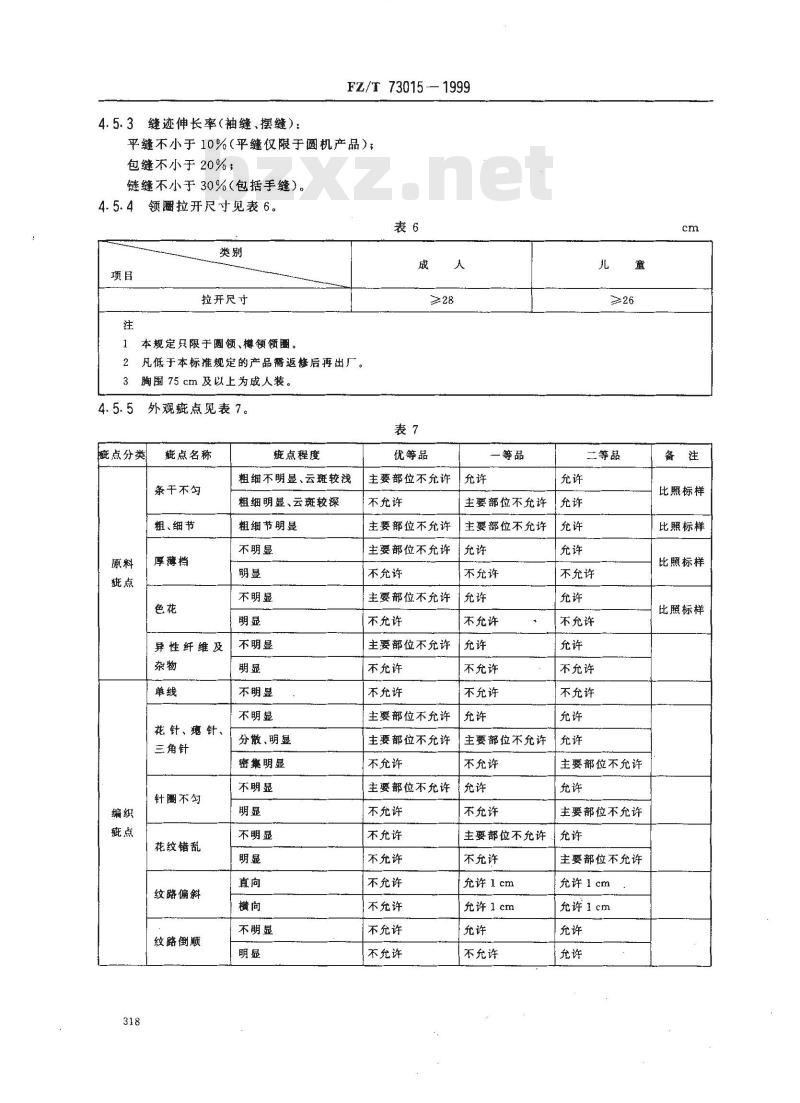 FZ/T 73015-1999 亚麻针织品