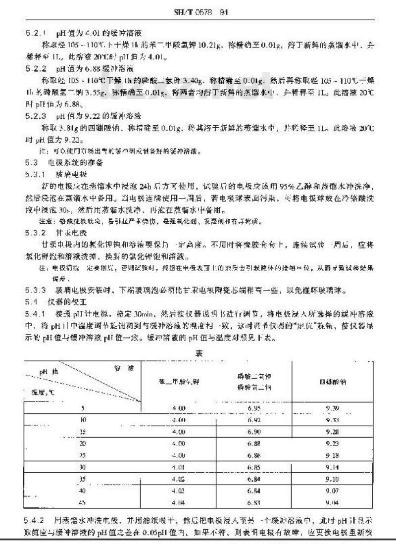 SH/T 0578-1994 乳化液pH值测定法
