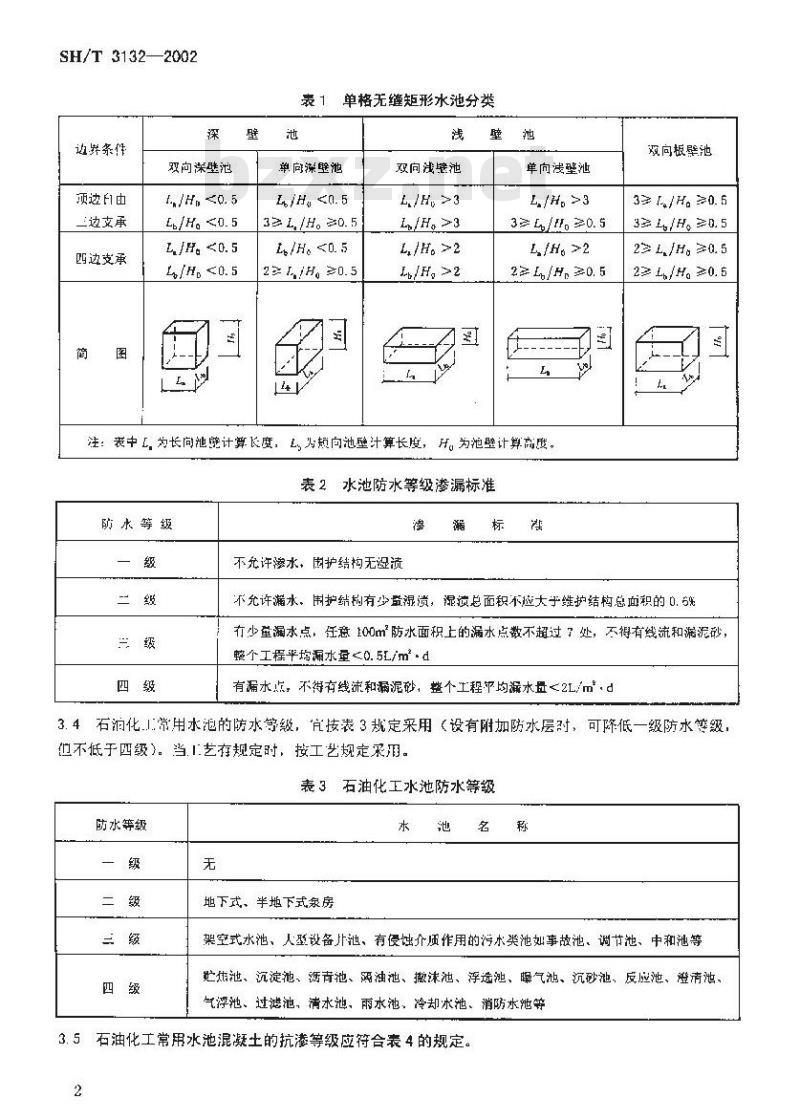 SH/T 3132-2002 石油化工钢筋混凝土结构水池设计规范
