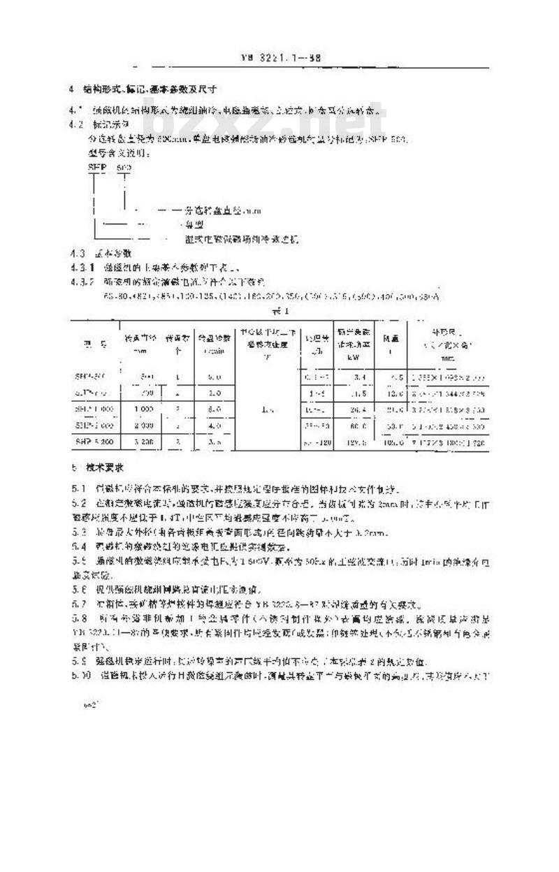 YB 3221.1-1988 湿式盘型强磁选机技术条件