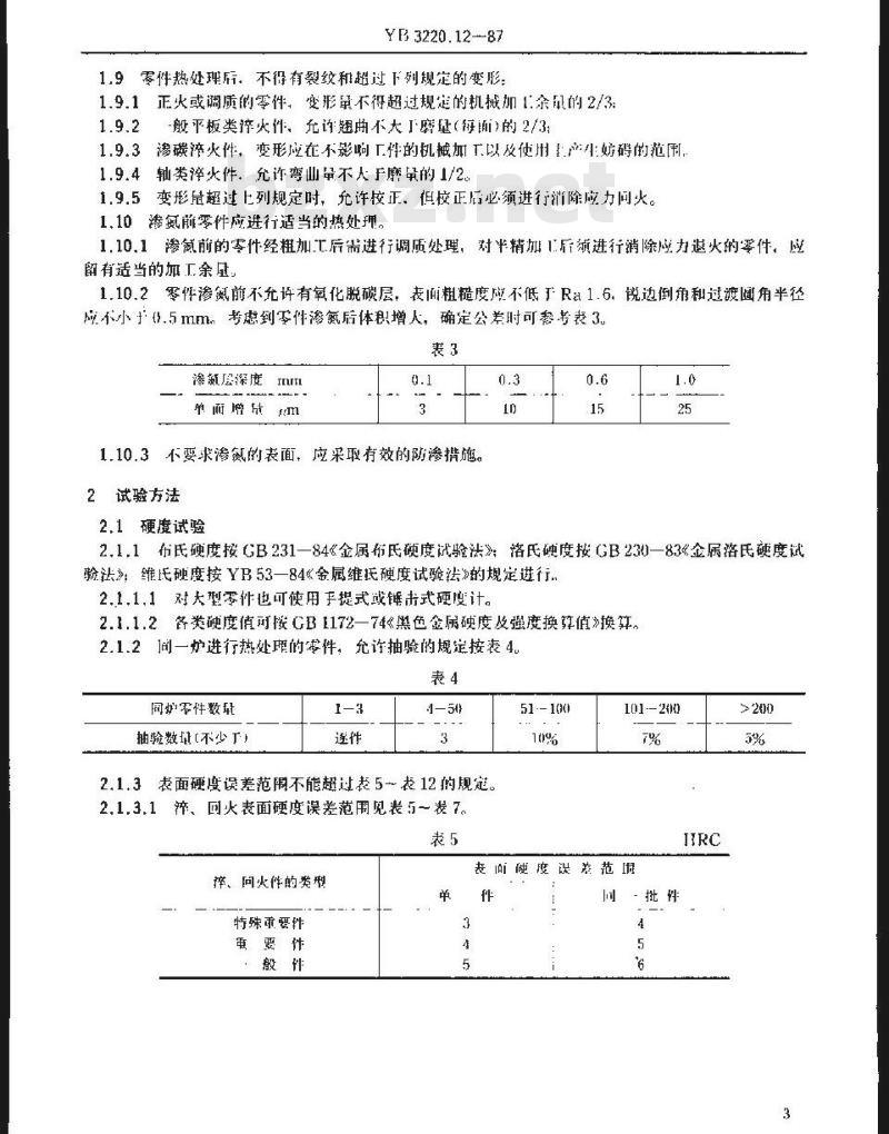 YB/T 3220.12-1987 宝钢二高炉设备制造通用技术条件 热处理件
