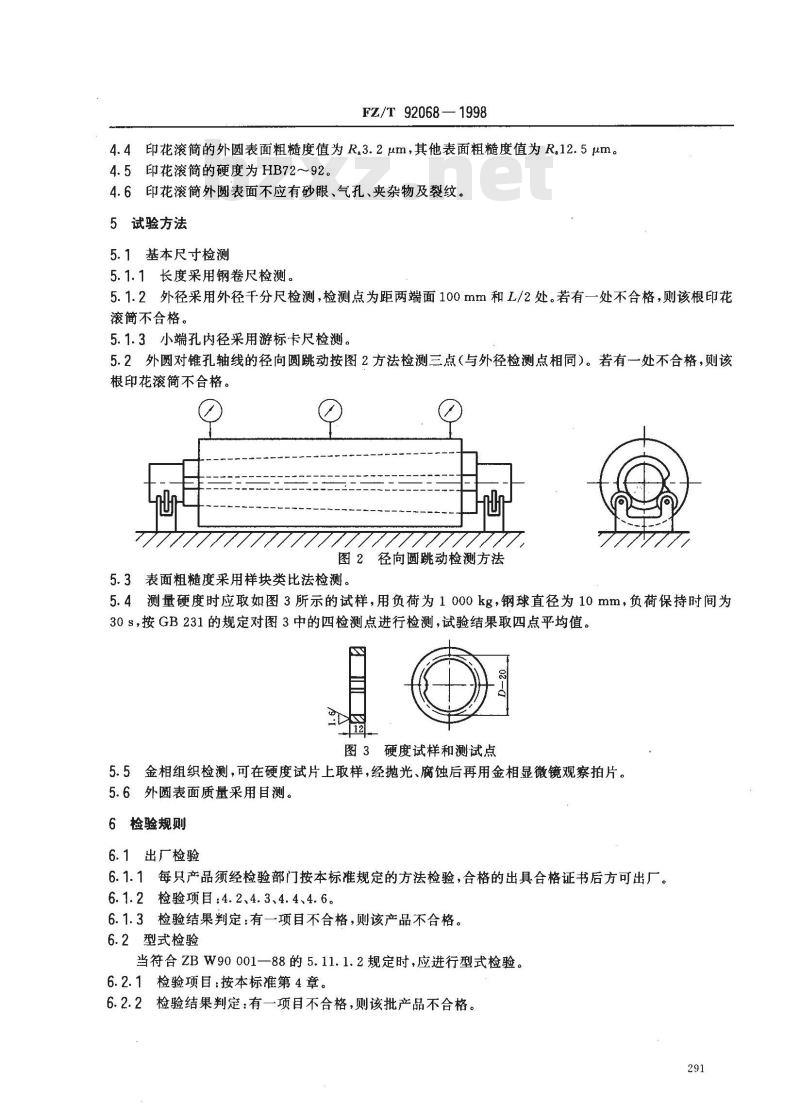 FZ/T 92068-1998 印花滚筒
