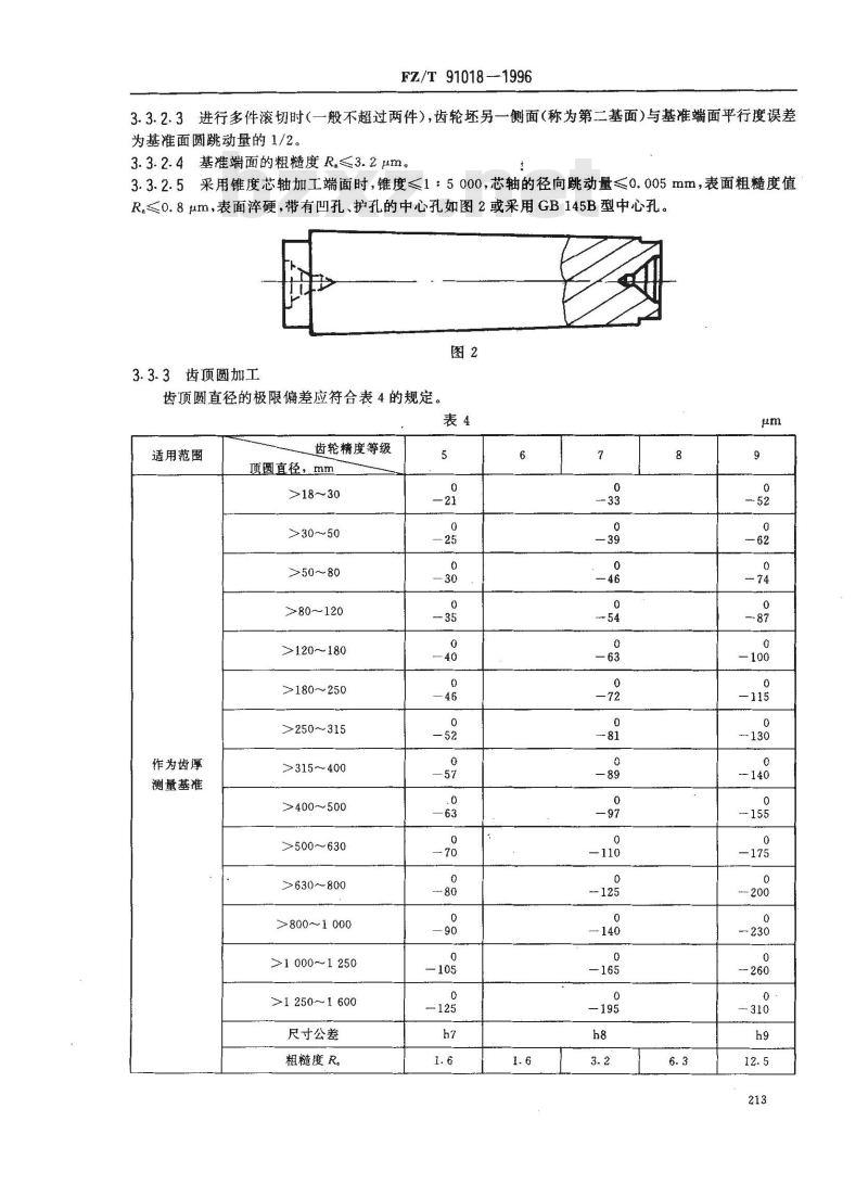 FZ/T 91018-1996 纺织机械渐开线圆柱齿轮加工工艺规范