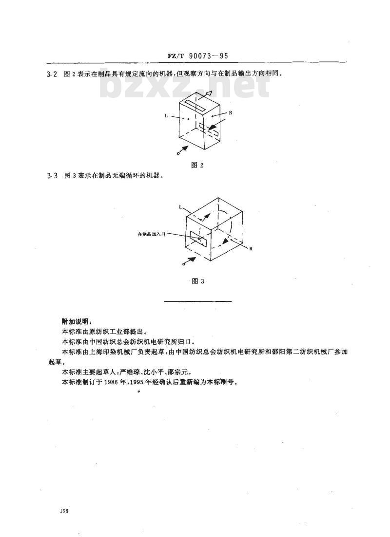 FZ/T 90073-1995 染整机器左右侧定义