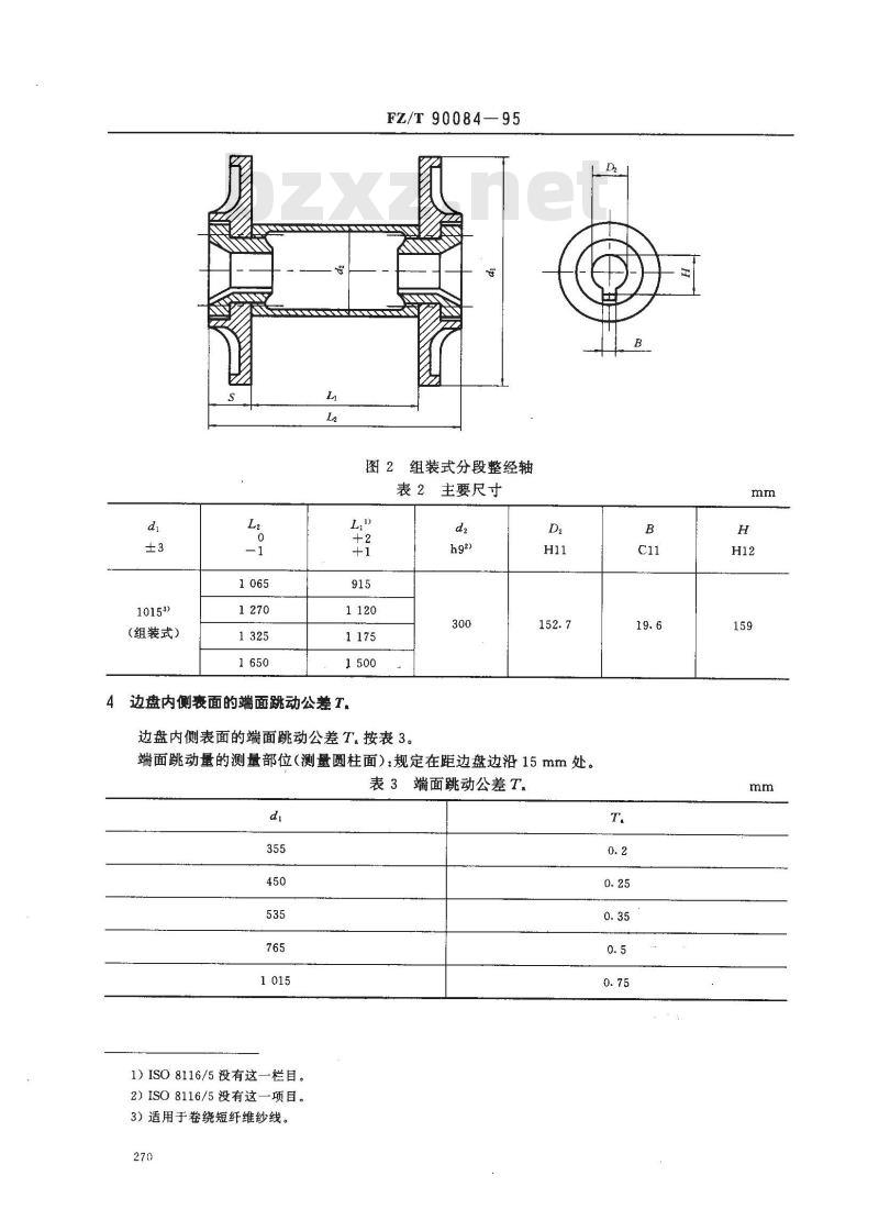 FZ/T 90084-1995 经编机用分段整经轴术语及主要尺寸