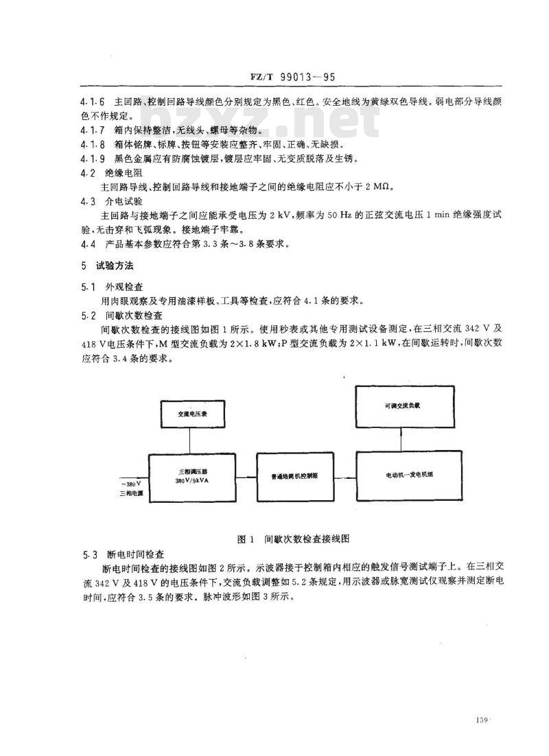 FZ/T 99013-1995 普通络筒机用控制箱