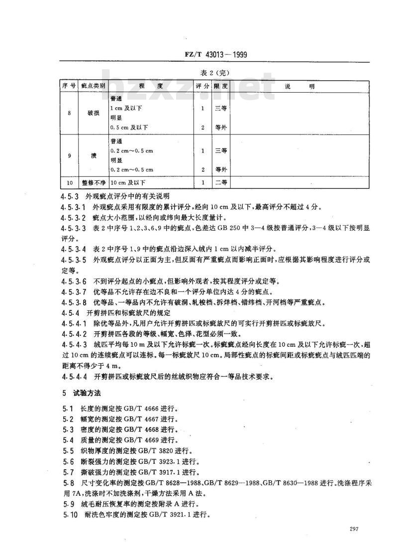 FZ/T 43013-1999 丝绒织物
