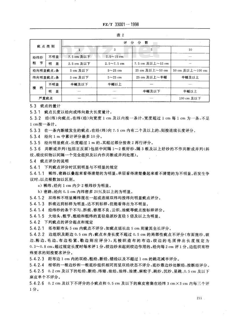 FZ/T 33001-1998 亚麻本色布