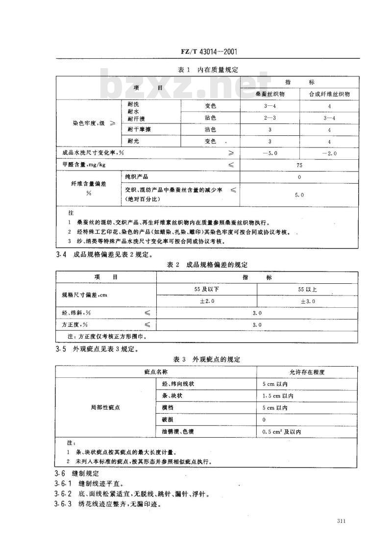 FZ/T 43014-2001 丝绸围巾