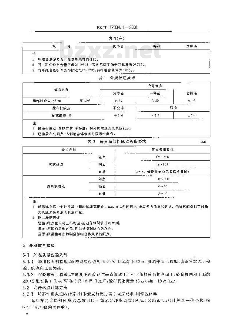 FZ/T 72004.1-2000 针织坯布