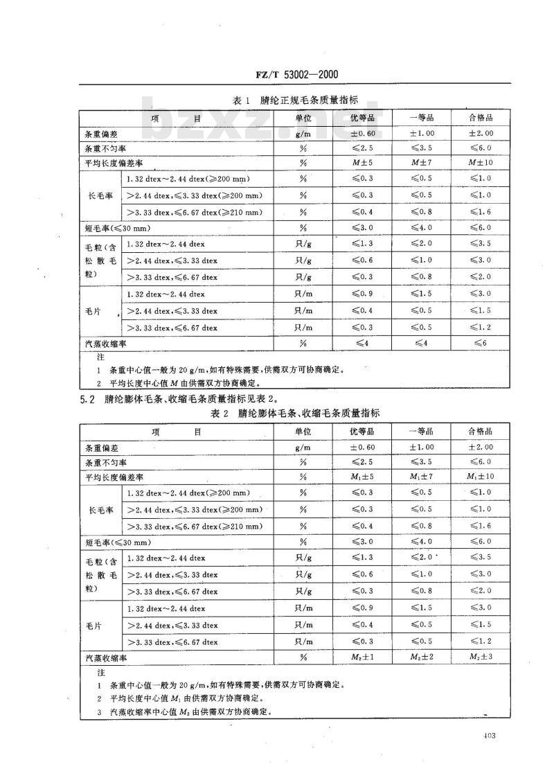 FZ/T 53002-2000 腈纶毛条