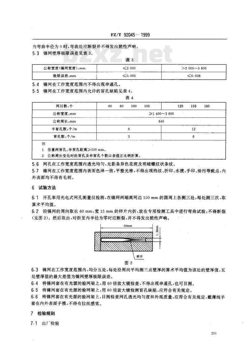 FZ/T 92045-1999 印花镍网