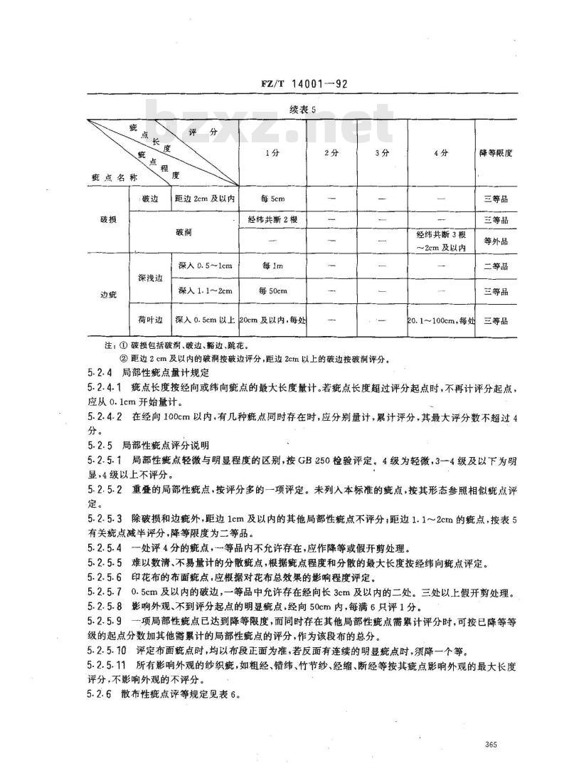 FZ/T 14001-1992 服装用棉印染帆布