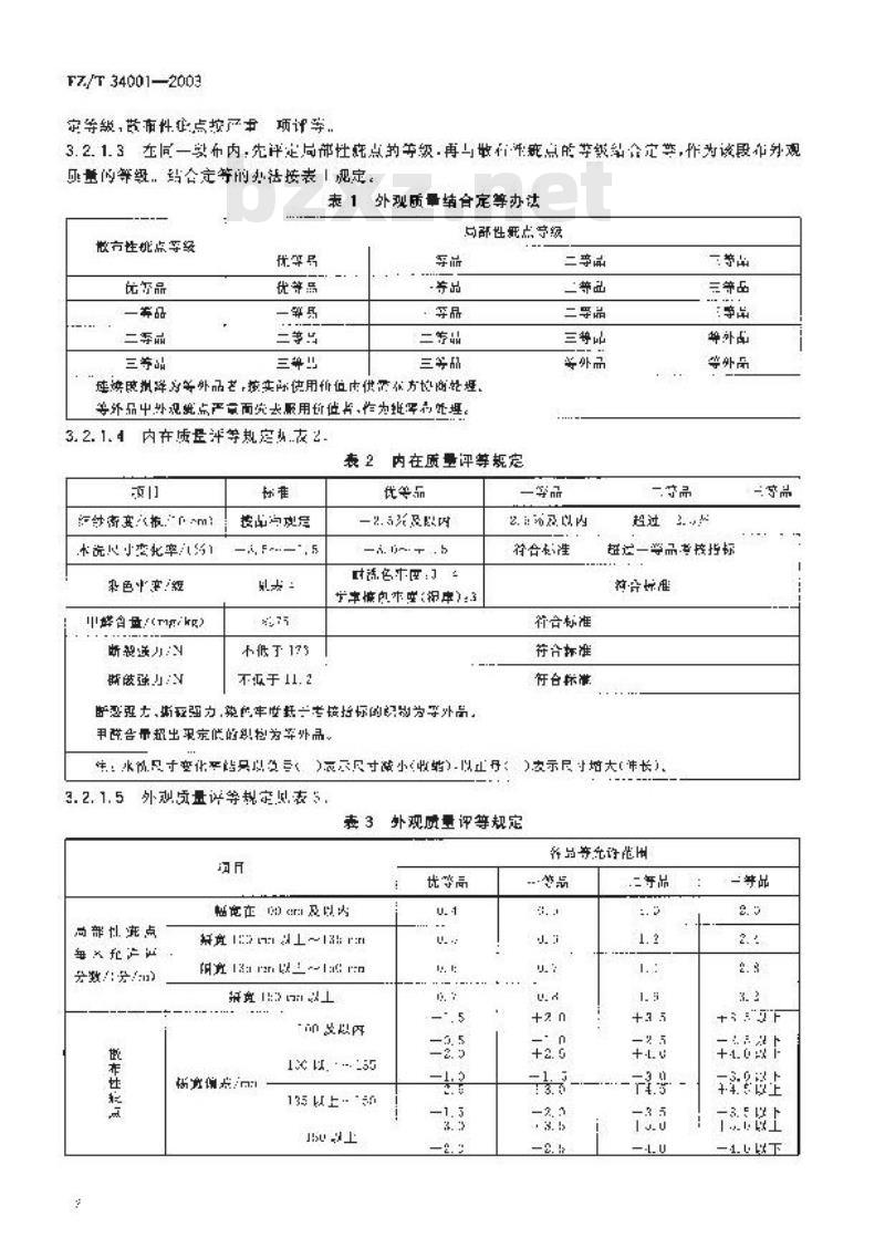 FZ/T 34001-2003 苎麻印染布