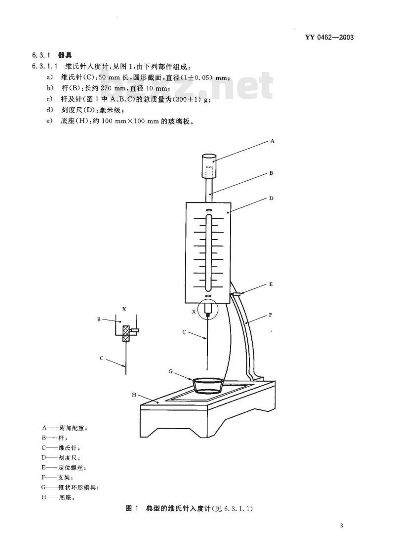 YY 0462-2003 牙科石膏产品