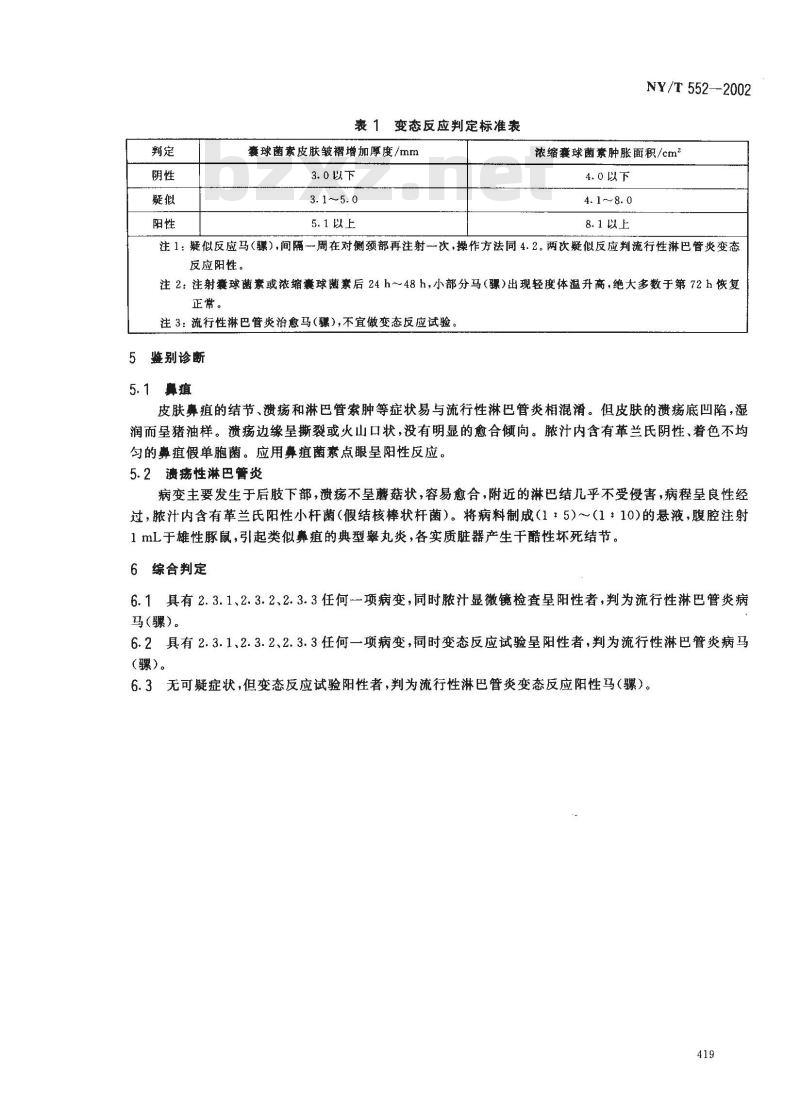 NY/T 552-2002 流行性淋巴管炎诊断技术