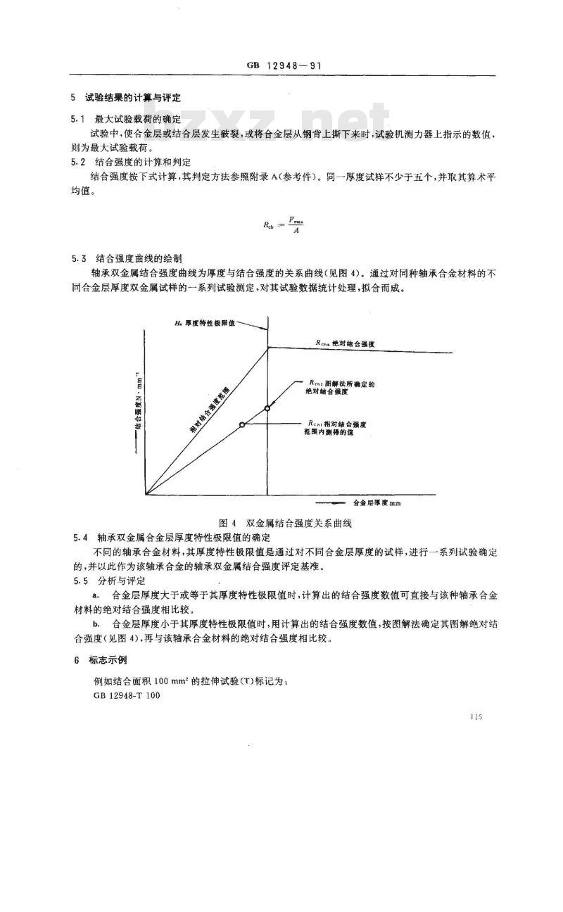 GB/T 12948-1991 滑动轴承 双金属结合强度 破坏性试验方法