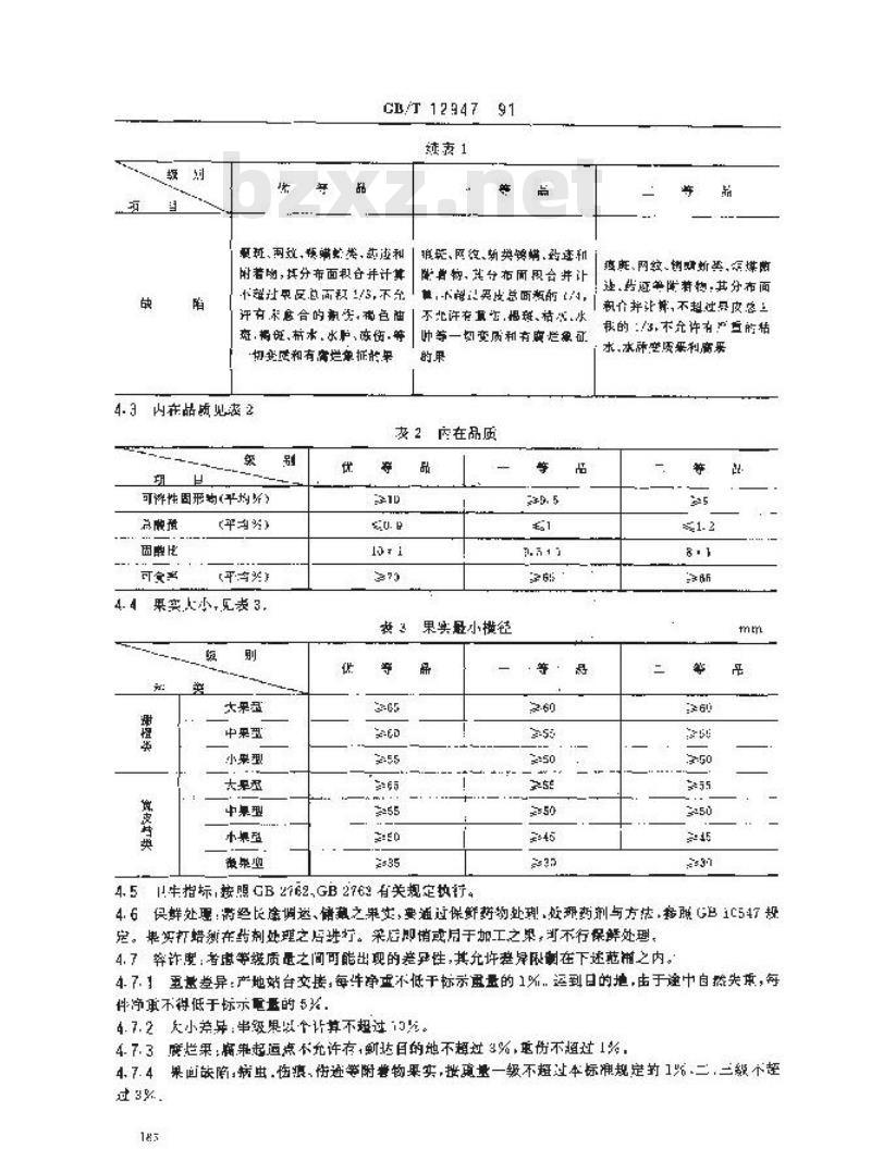GB/T 12947-1991 鲜柑桔
