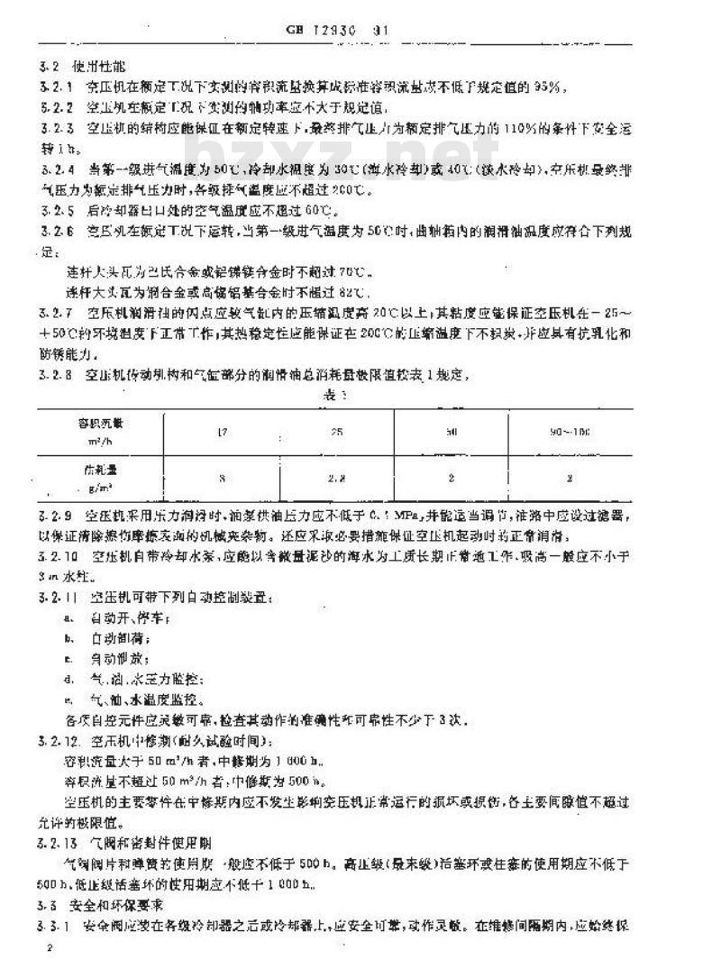 GB 12930-1991 潜水装置用高压活塞式空气压缩机技术条件