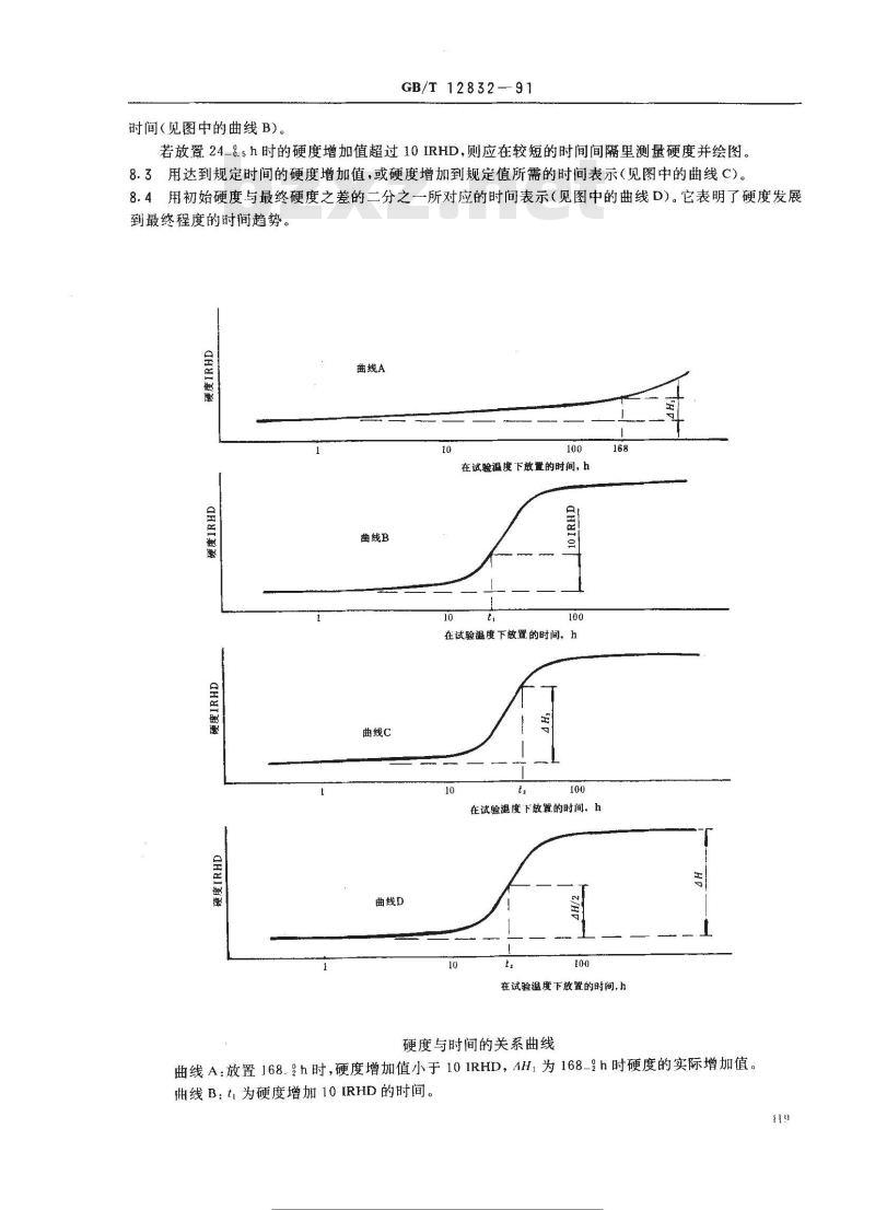 GB/T 12832-1991 橡胶结晶效应的测定 硬度测量法