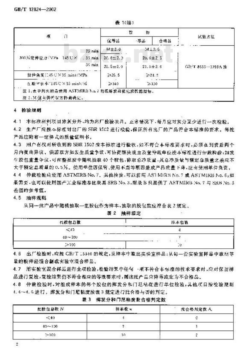GB/T 12824-2002 苯乙烯--丁二烯橡胶(SBR)1502