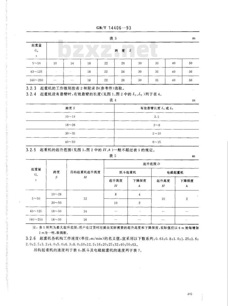 GB/T 14406-1993 通用门式起重机