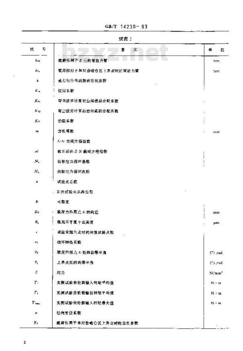 GB/T 14230-1993 齿轮弯曲疲劳强度试验方法