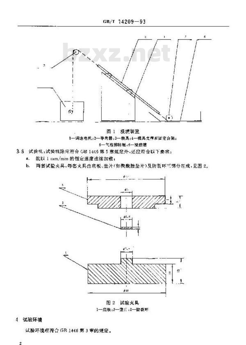 GB/T 14209-1993 纺织玻璃纤维 无捻粗纱棒状复合材料压缩强度的测定