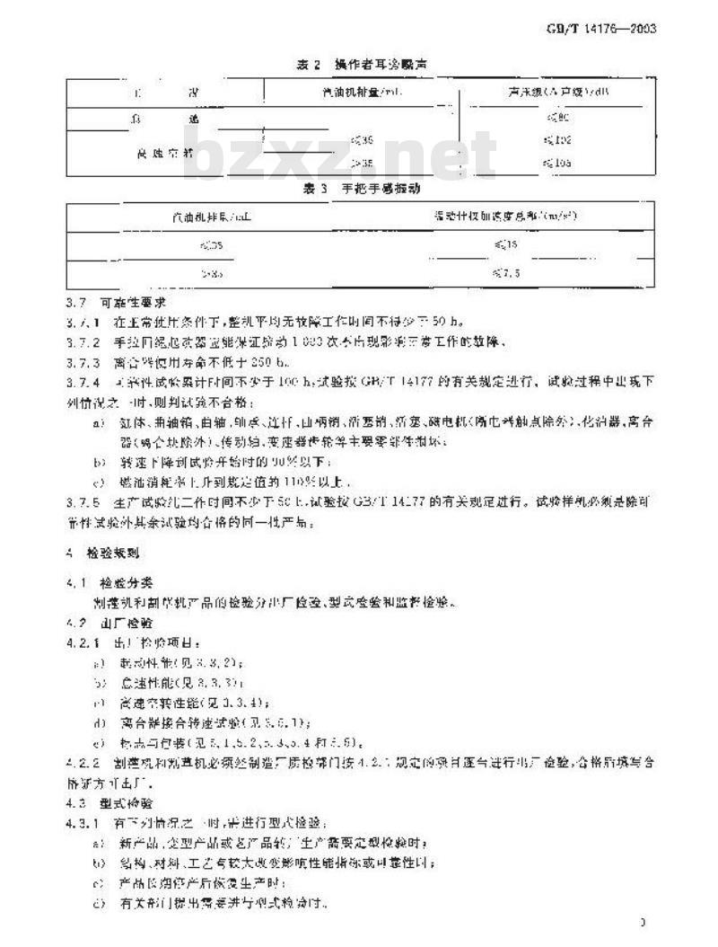 GB/T 14176-2003 林业机械 便携式割灌机和割草机 技术条件