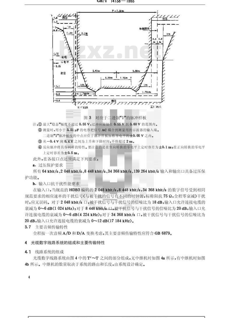 GB/T 14138-1993 架空光缆通信系统进网要求