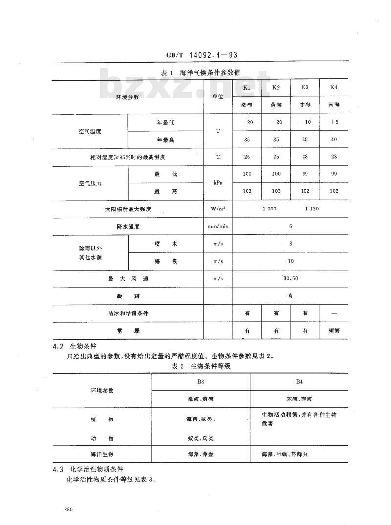 GB/T 14092.4-1993 机械产品环境条件 海洋