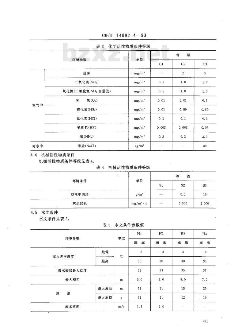 GB/T 14092.4-1993 机械产品环境条件 海洋