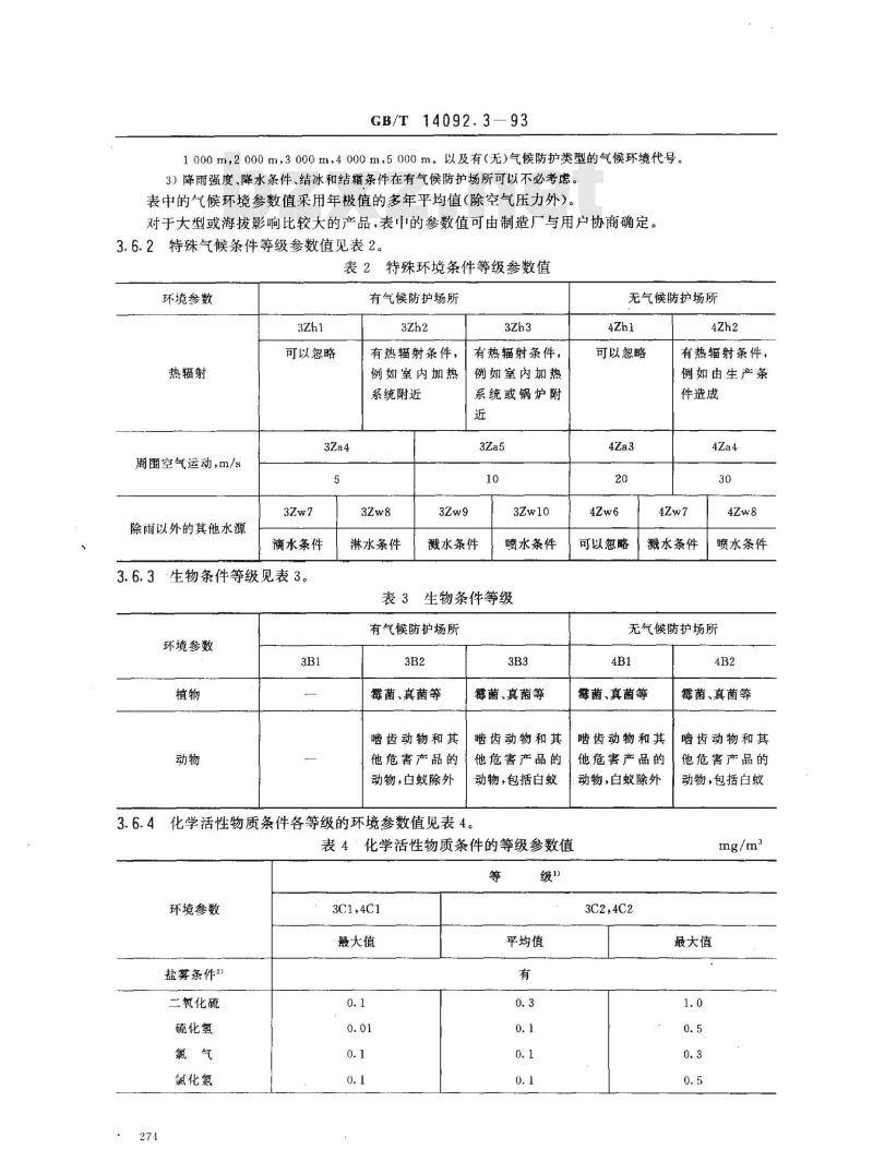GB/T 14092.3-1993 机械产品环境条件 高海拔