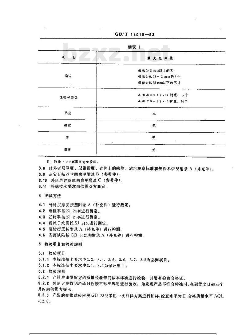 GB/T 14015-1992 硅--蓝宝石外延片