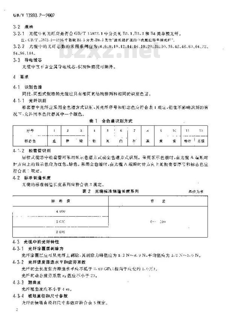 GB/T 13993.2-2002 通信光缆系统 第2部分：核心网用室外光缆