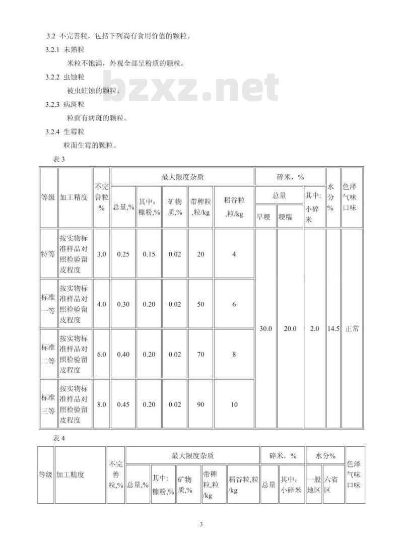 GB 1354-1986 大米