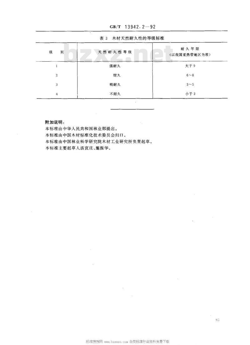 GB/T 13942.2-1992 木材天然耐久性试验方法 木材天然耐久性野外试验方法
