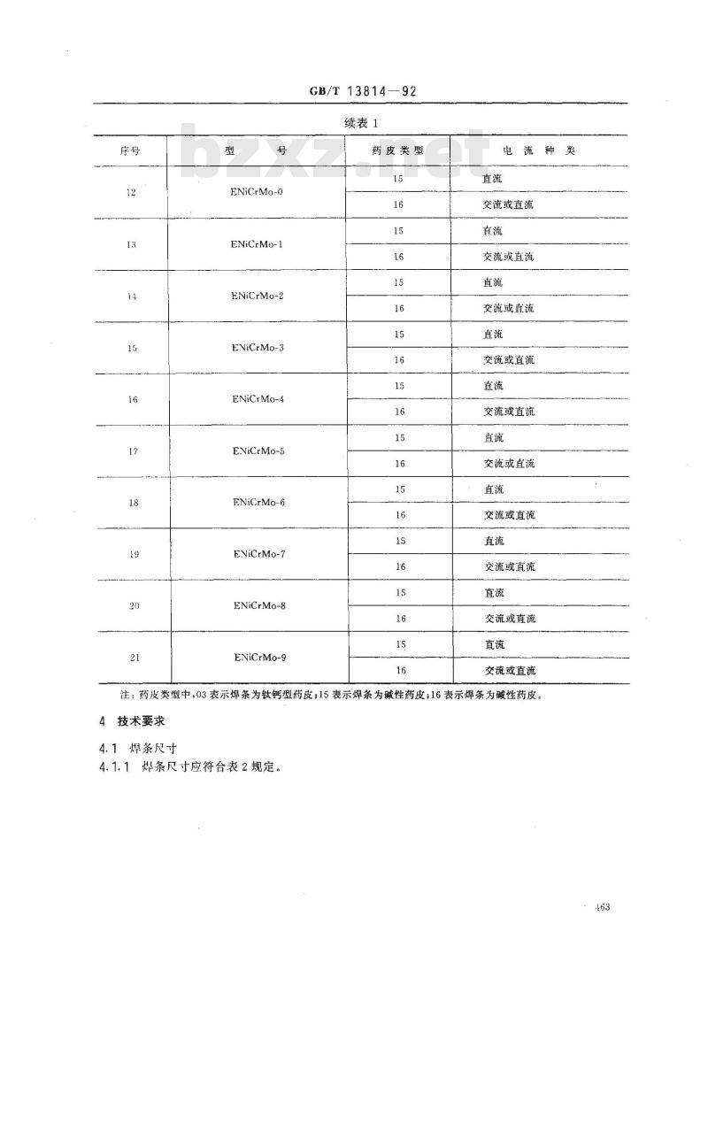 GB/T 13814-1992 镍及镍合金焊条