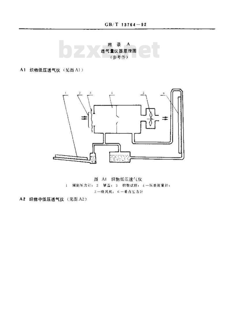 GB/T 13764-1992 土工布透气性的试验方法
