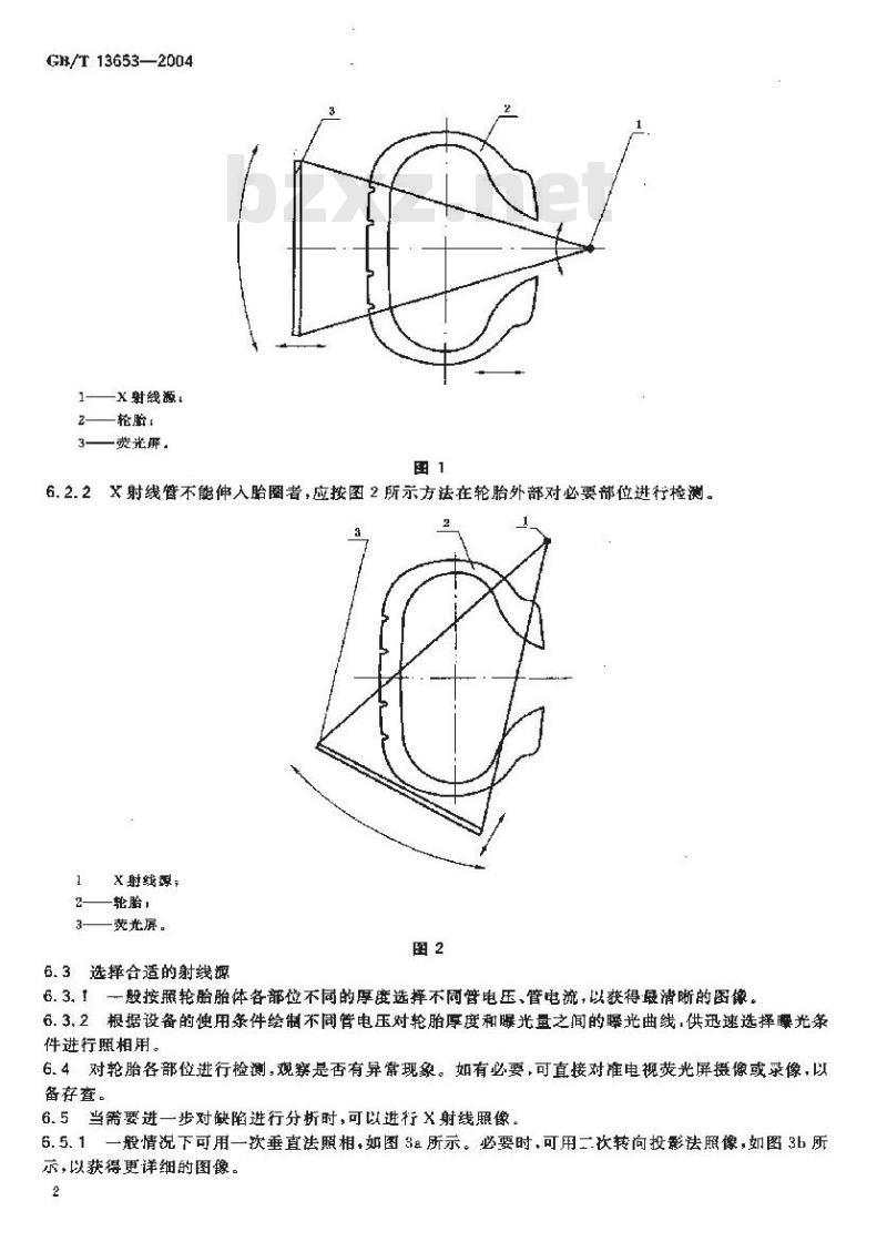 GB/T 13653-2004 航空轮胎X射线检测方法