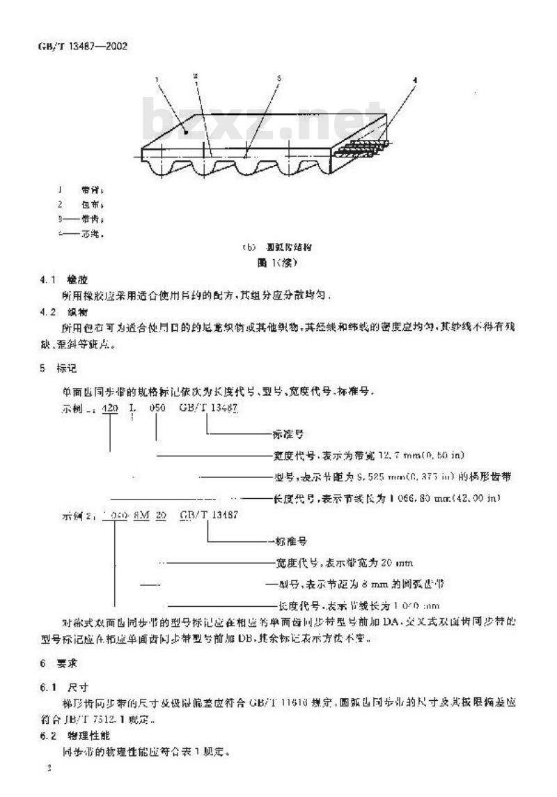 GB/T13487-2002 一般传动用同步带