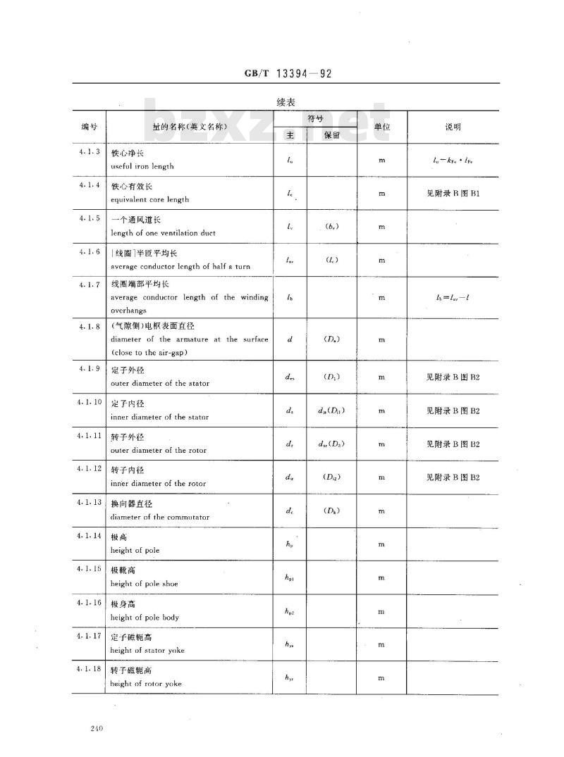 GB/T 13394-1992 电工技术用字母符号 旋转电机量的符号