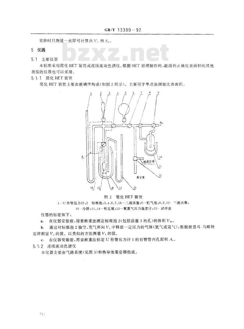 GB/T 13390-1992 金属粉末比表面积的测定 氮吸附法