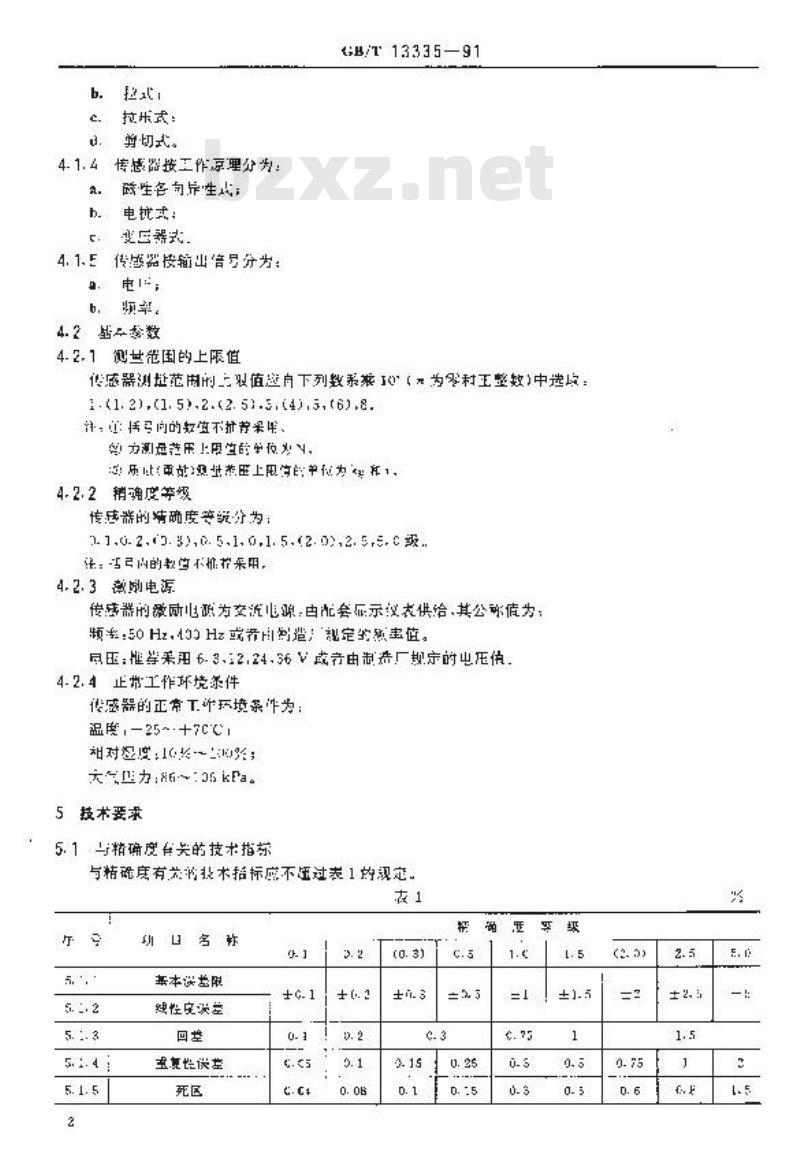 GB/T 13335-1991 磁弹性测力称重传感器