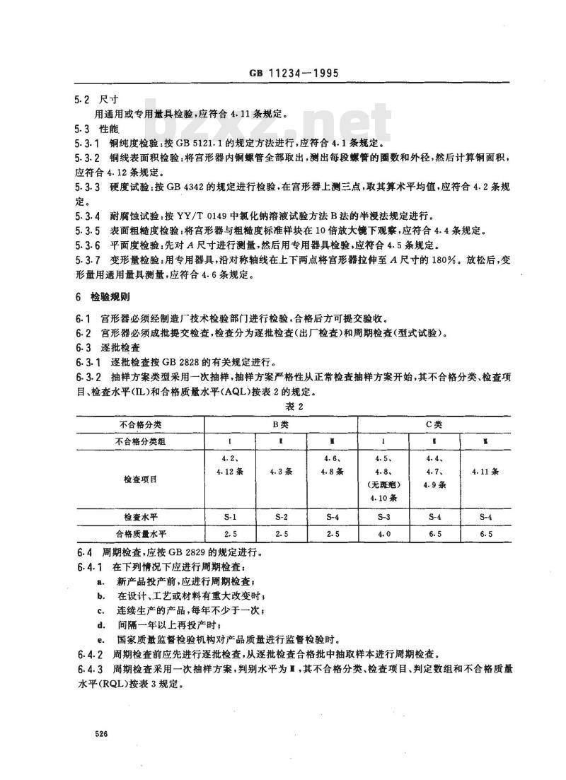 GB 11234-1995 宫腔形宫内节育器