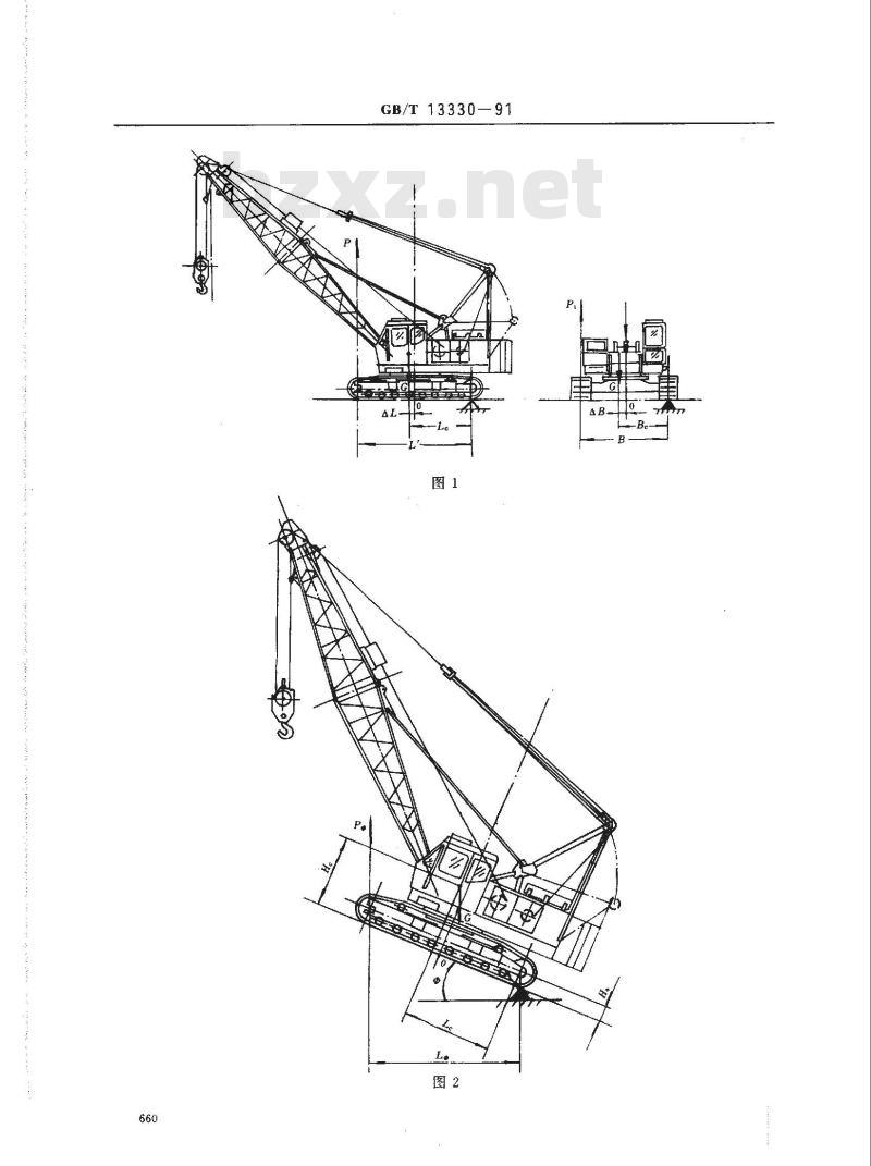 GB/T 13330-1991 150t以下履带起重机性能试验方法