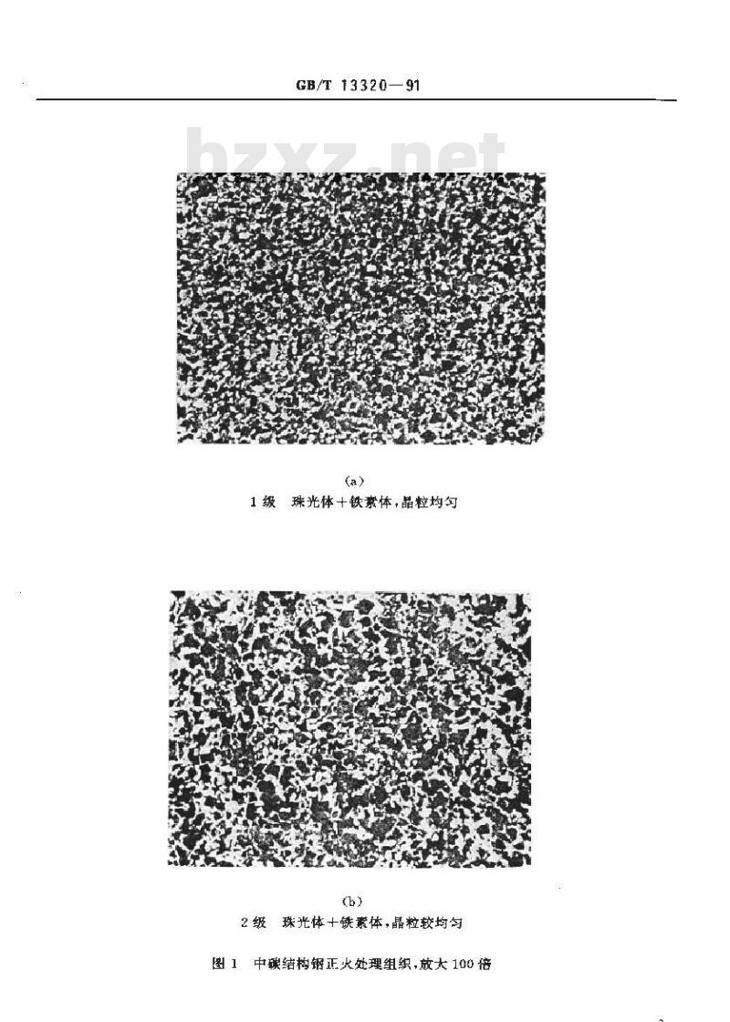 GB/T 13320-1991 钢质模锻件 金相组织评级图及评定方法