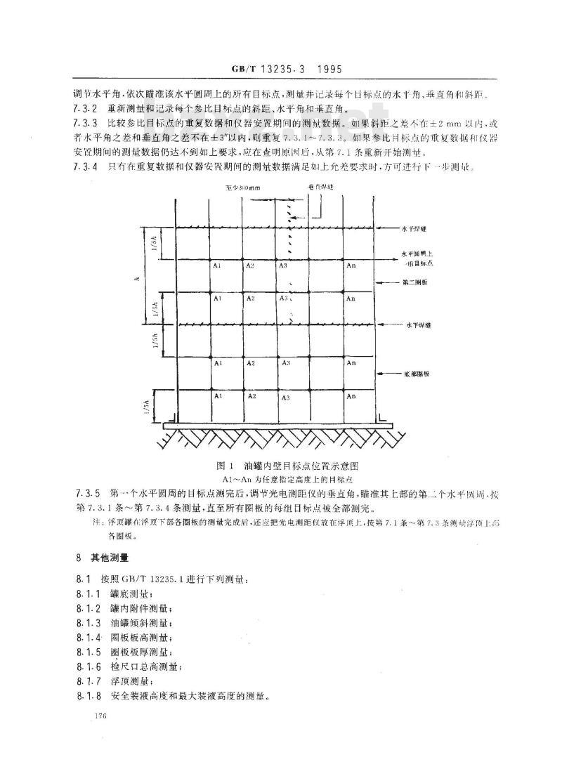 GB/T 13235.3-1995 石油和液体石油产品立式圆筒形金属油罐容积标定法(光电闪测距法)