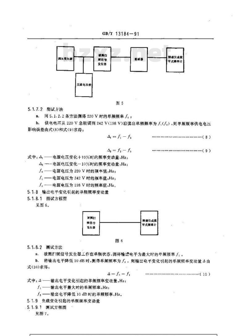 GB/T 13184-1991 扫频信号发生器测试方法